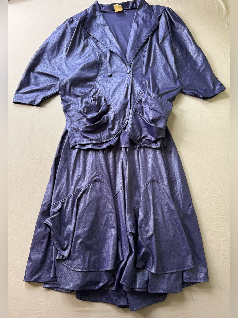 Vintage 80s Depose Speckled Jacket & Skirt Set